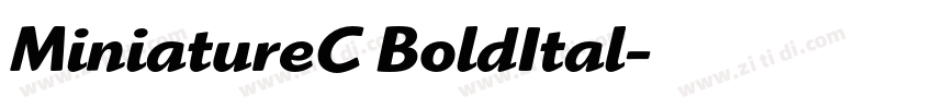 MiniatureC BoldItal字体转换